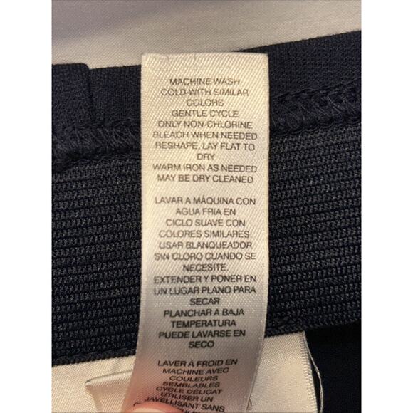 Chicos Navy Stretch Ponte knit pull-on straight Leg Womens M/8 - Picture 11 of 11